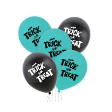 Set baloane 5 bucăți - GoDan - Trick Or Treat - negru/turcoaz Preview