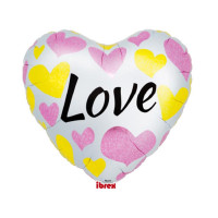 Balon în formă de inimă - 1 bucată - GoDan - White Love  
