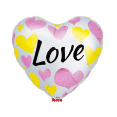 Balon în formă de inimă - 1 bucată - GoDan - White Love  Preview