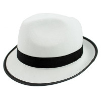Pălărie de gangster - alb - GoDan 