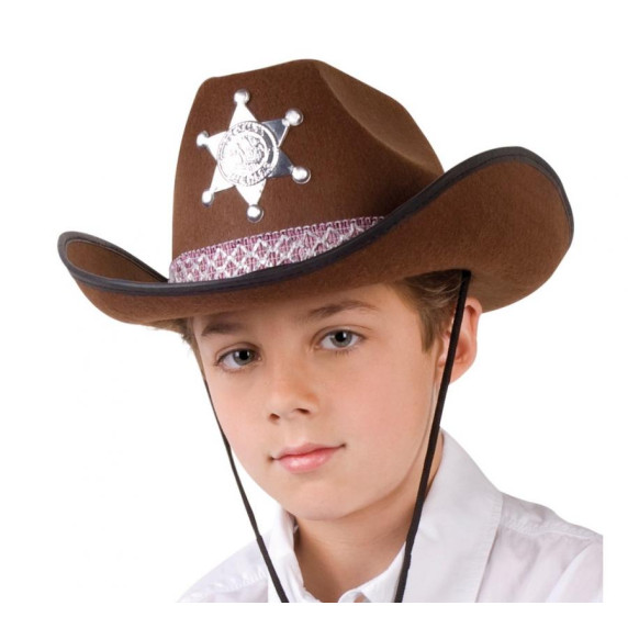 Pălărie sheriff - GODAN - maro închis