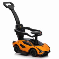 Mașină acționată cu picioarele -Lamborghini QLS-996T Pusher Ride-On Orange - portocaliu 