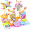 Jucărie creativă de construcție cu elemente mobile, colorate - 165 piese - Inlea4Fun ZA4198