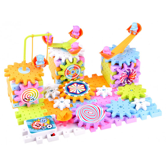 Jucărie creativă de construcție cu elemente mobile, colorate - 165 piese - Inlea4Fun ZA4198