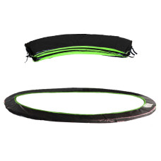 Capac de protecție LEAN SPORT  pentru arcuri trambulină cu diametrul de 305 cm -negru/verde 