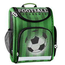Ghiozdan ergonomic - 36x30x16 cm - PASO - Football, verde Preview