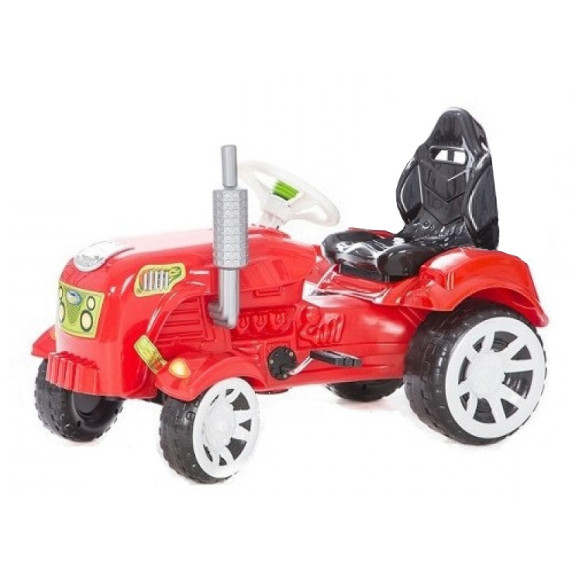 Tractor cu pedale - roșu - Inlea4Fun