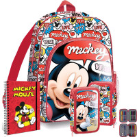 Rucsac cu penar și caiet - Mickey Mouse - Kids Licensing 