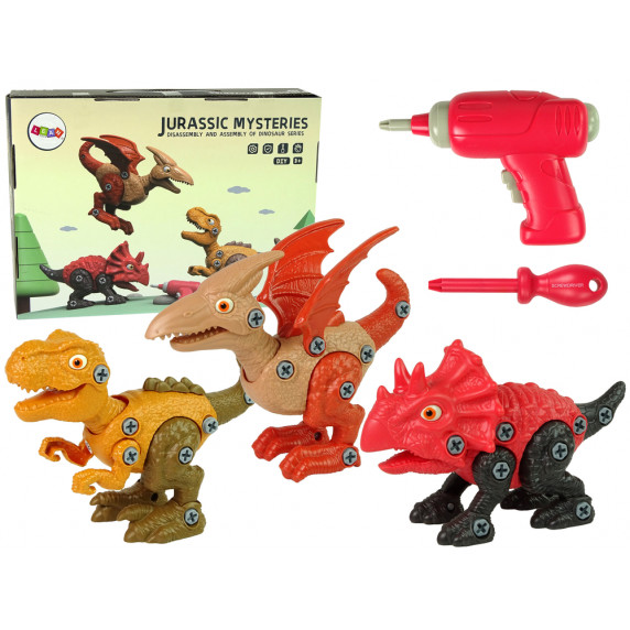 Jucărie de înșurubat - dinozauri - 3 bucăți - JURASSIC MYSTERIES