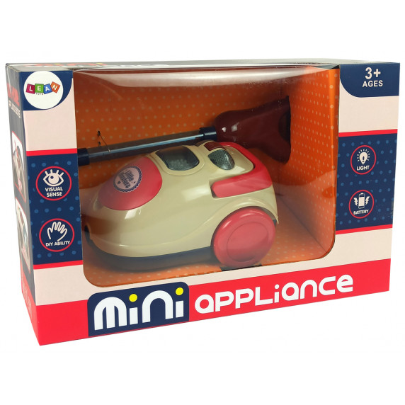 Aspirator de jucărie -  Inlea4Fun Mini Appliance  - bej/roșu