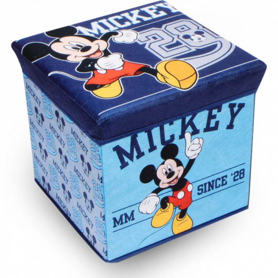 Cutie pentru depozitare jucării - 30x30x30 cm - Mickey - albastru