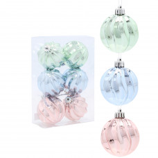 Set globuri de Crăciun - 6 buc - 6 cm - mentă/albastru/roz -  Inlea4Fun Preview
