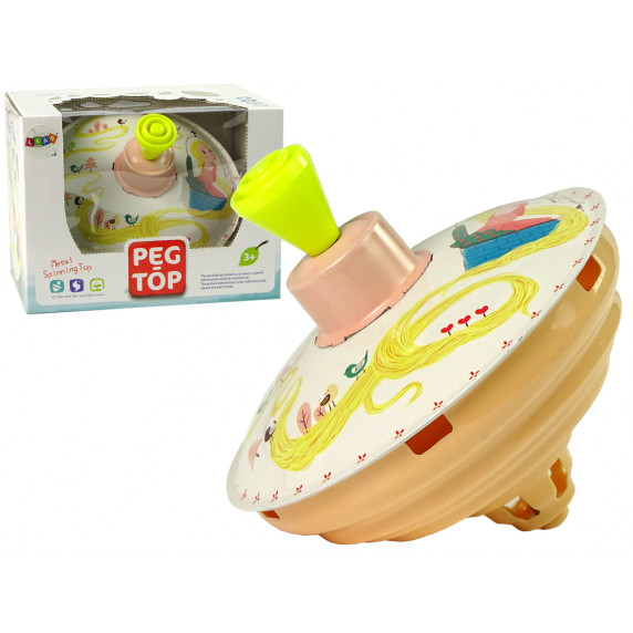 Jucărie pentru copii -Inlea4Fun PEG TOP - bej