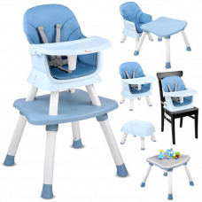 Scaun de masă bebe multifuncțional - 6 în1 -  Inlea4Fun - albastru Preview