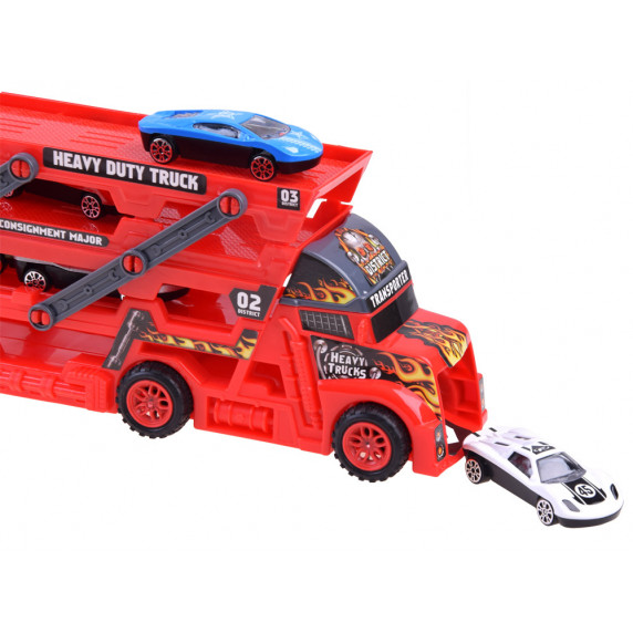 Camion transport auto de jucărie - Inlea4Fun HEAVY DUTY TRUCK