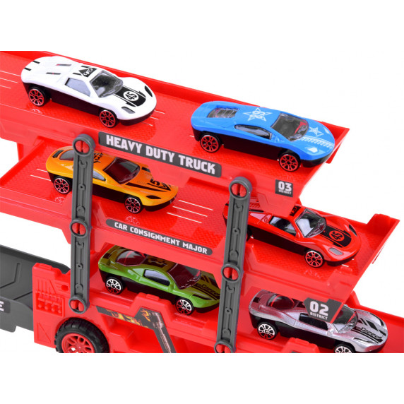 Camion transport auto de jucărie - Inlea4Fun HEAVY DUTY TRUCK