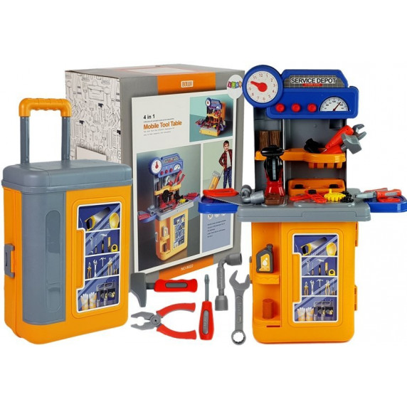 Set unelte de jucărie în valiză - Inlea4Fun MOBILE TOOL TABLE