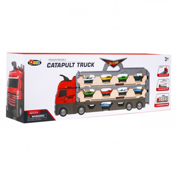 Camion transport auto de jucărie - Inlea4Fun CATAPULT TRUCK