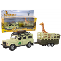 Mașină pentru transport animale - Inlea4Fun SAFARI SET - girafă 