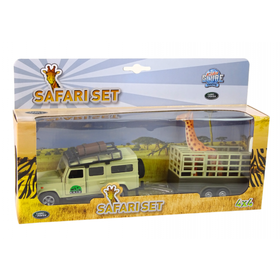 Mașină pentru transport animale - Inlea4Fun SAFARI SET - girafă