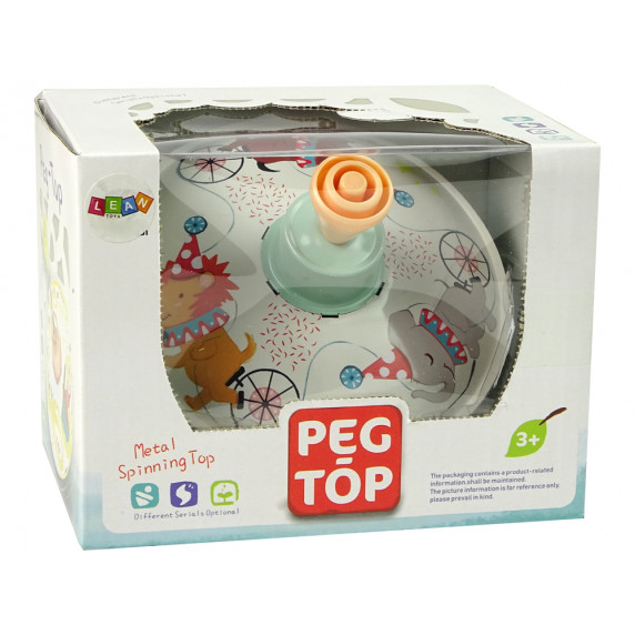 Jucărie pentru copii - Inlea4Fun PEG TOP - mentă