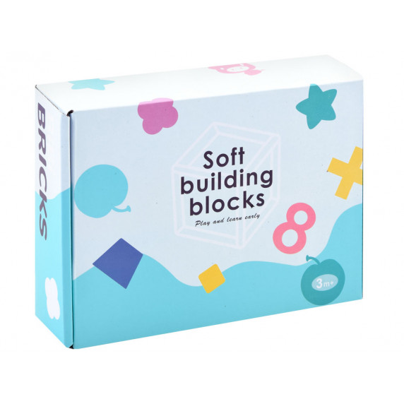 Cuburi de construcție din cauciuc - Inlea4Fun SOFT BUILDING BLOCKS