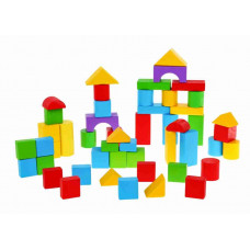 Cuburi din lemn colorate - 50 bucăți - Inlea4fun - COLOUR BUILDING BLOCKS Preview
