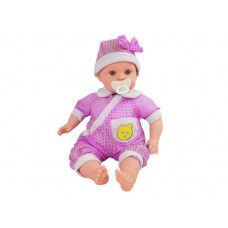 Păpușă bebe 45 cm cu efecte sonore Baby Kid, Inlea4Fun roz Preview