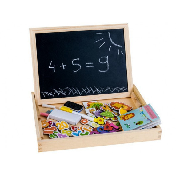 Cutie lemn cu tablă magnetică de desen Inlea4fun