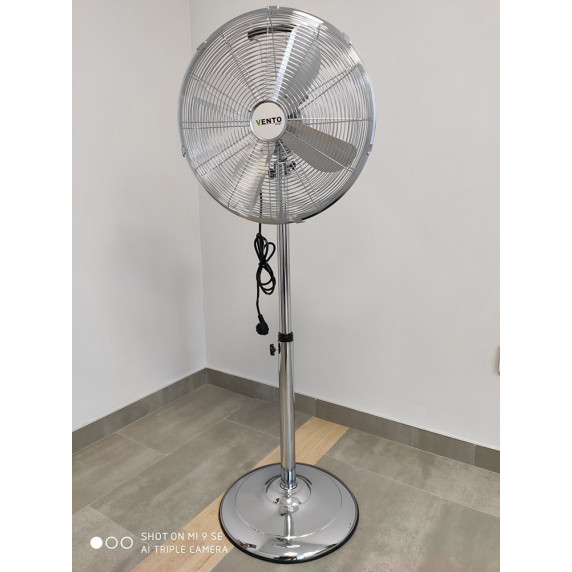 Ventilator cu stativ 40 cm / 50 W, inox-crom, Vento