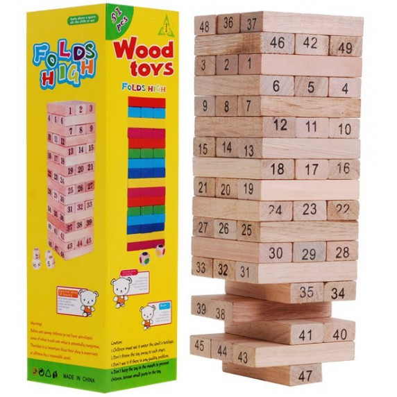 Joc Jenga din lemn - Inlea4Fun Wood Toys 