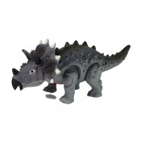 Dinozaur cu efecte lumini și sunet Triceratops, gri Inlea4Fun 