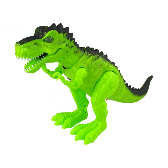 Figurină dinozaur cu efecte lumini și sunet Tyrannosaurus Rex Inlea4fun -  verde deschis