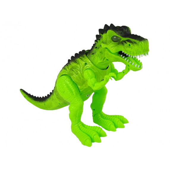 Figurină dinozaur cu efecte lumini și sunet Tyrannosaurus Rex Inlea4fun -  verde deschis