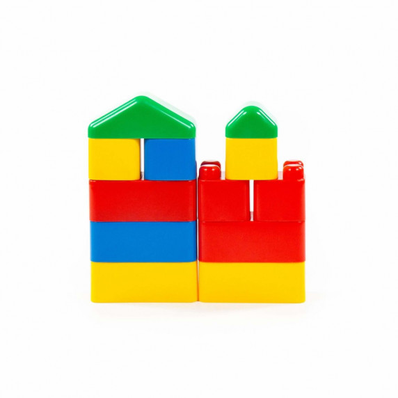 Cuburi colorate din plastic - 12 bucăți - POLESIE 61768