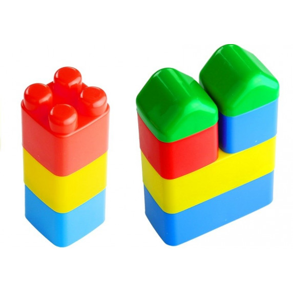 Cuburi din plastic colorate - 28 bucăți - Polesie  