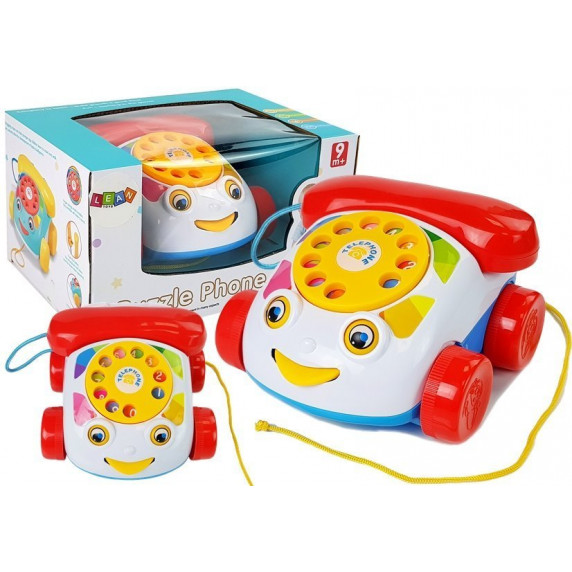 Telefon fix pentru copii cu roți - Inlea4Fun PUZZLE PHONE
