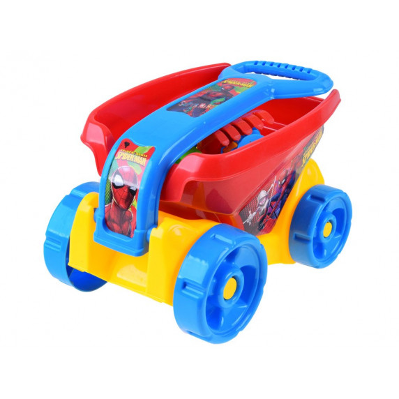 Jucării pentru nisip și cărucior cu mâner - Inlea4Fun - Spiderman
