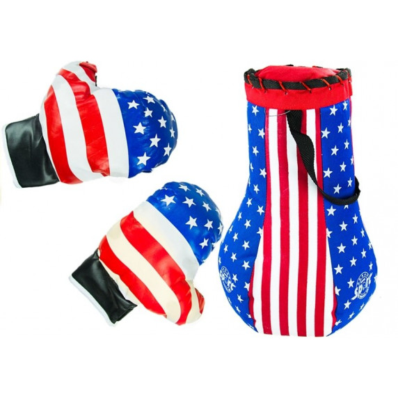 Set mănuși și sac de box America Inlea4Fun