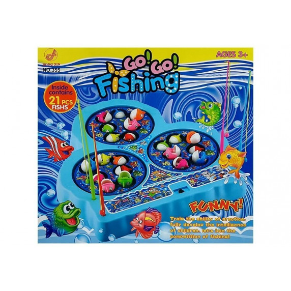 Set de pescuit pentru copii - Inlea4Fun FUNNY FISHING - roz