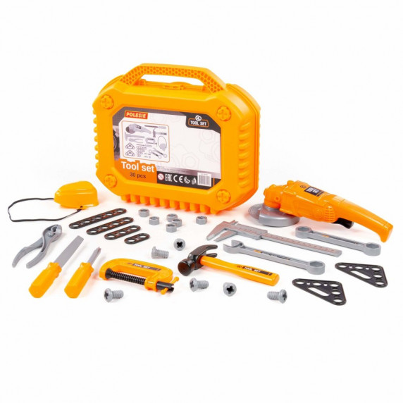 Trusă de unelte în valiză - 30 piese - POLESIE Tool Set - portocaliu