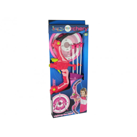 Set arc pentru copii cu țintă - roz - Inlea4Fun KINGS SPORT