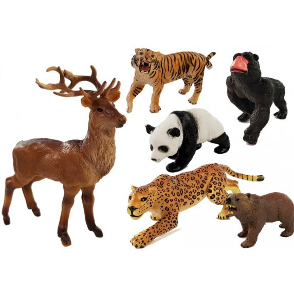 Set figurine de jucărie, animale sălbatice - 6 buc Inlea4fun