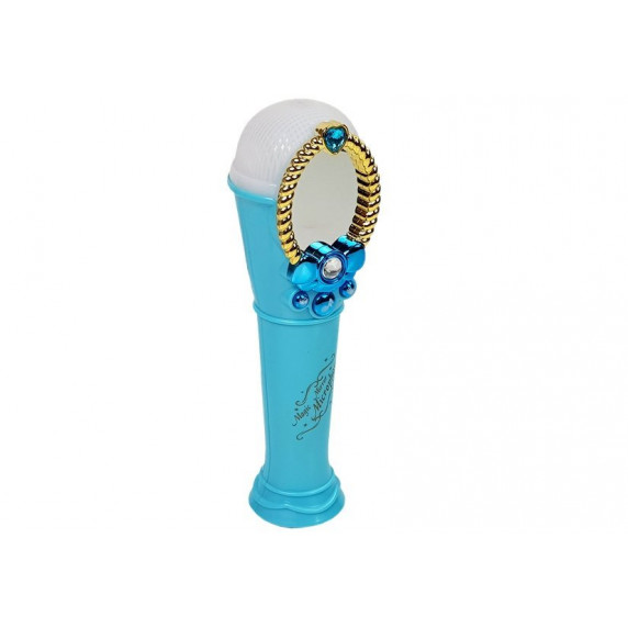 Microfon karaoke cu oglindă - Inlea4Fun MAGIC MIRROR MICROPHONE - albastru
