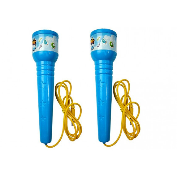 Inlea4fun  Microfon karaoke cu suport - albastru