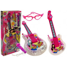 Chitară pentru copii cu microfon și ochelari -  Inlea4Fun GIRL LUCK Preview