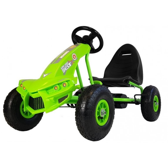 Kart cu pedale - Inlea4Fun SUPER SPEED A-18 - verde