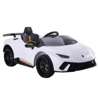 Mașină electrică - alb - Inlea4Fun Lamborghini Huracan 