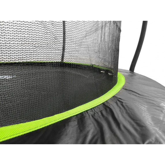 Trambulina 250 cm cu scară și plasă de siguranță interioară LEAN SPORT MAX 8 ft - negru/verde