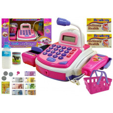 Casă de marcat pentru copii, multifuncțional, Cash Register Inlea4Fun, roz Preview